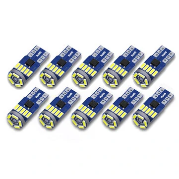 AUDEW 10 stk 4014 SMD T10 W5W LED Sidelæns Markeringslys CANBUS Fejlfri 12V 6712K Hvid