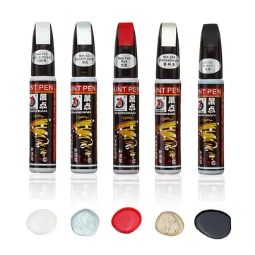 12 ml Bil Scratch Repair Penna Touch Up Vandtæt Maling Vedligeholdelsesfjerner Værktøj 5 Farver