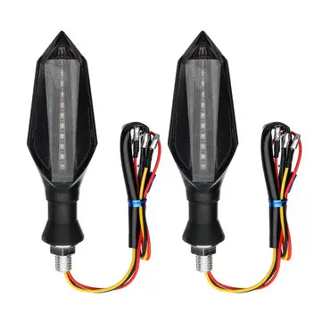 12V Sekventiel Flydende Blinklys Motorcykel 12 LED Advarselslampe
