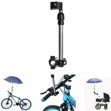 Udtrækkelig paraplyholderstand til babyklapvogn cykelstol rullestolbeslag scooter