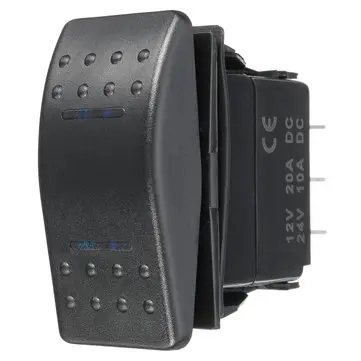 12V 24V LED Marine 7Pin DPDT På-Af-På 2 Lys Kippkontakt RV Båd Universal