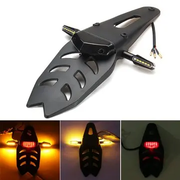 12V Motorcykel Enduro LED Bagender Bremselygte Blinklys Universal