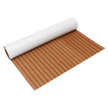 1200mmx2400mmx5mm EVA-skum Faux Teak-plade, Båd Yacht Syntetisk Teakdækning Brun