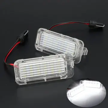 2 stk. LED nummerpladelyspærer til Ford Fiesta Focus Kuga C-MAX Mondeo