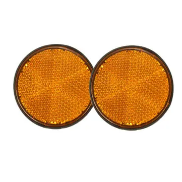 2 stk. 2 tommer runde reflektorer Orange Universal Til Motorcykler ATV Bikes Dirt Bikes