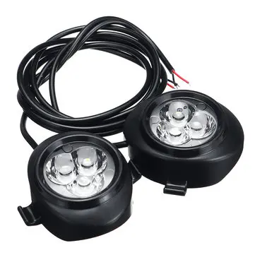 12V 6LED 7000k lP67 Motorcykel Ekstra LED-lys Forlygte Fork-Guard Bar-Hovedlygte Gummikonsol
