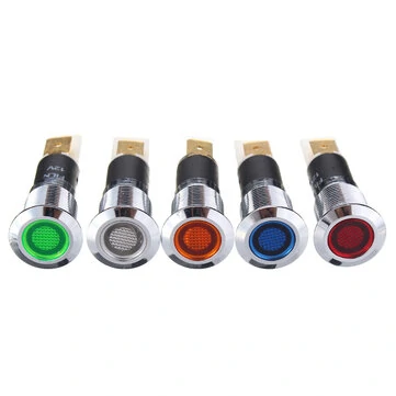 12V 12mm LED Instrumentbræt advarselssignal lys lampe