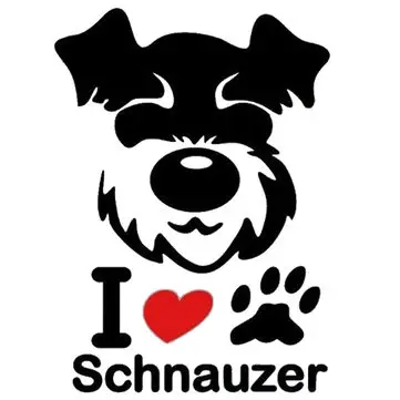 Schnauzer Hund Klistermærker Klistermærke til Bil Lastbil Køretøj Motorcykel