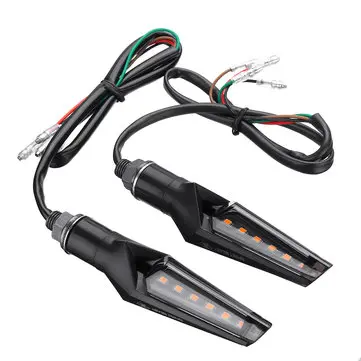 2 stk. LED-blinkende tændlys Styringsforlygte Motorcykel 12 LED-indikatorlys Blinklys