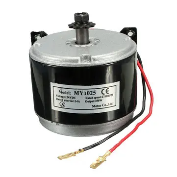 DC 24V Elektrisk Motor Børstet 250W 2750RPM 2-Trådet Kæde til E-Bike Scooter