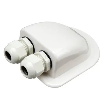2 stk. Marin Vandtæt ABS Solcelle Dobbelt Tvilling Kabel Indgang Kabel Stik Til Rv Campervan Båd Kabeltype 6 mm til 12 mm
