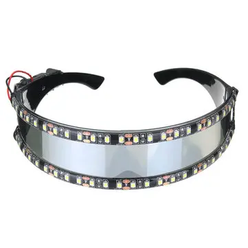 LED Motorcykelbriller Cosplay Ferie Dekoration Halloween Gave Festival Natklub Scene Rekvisitter