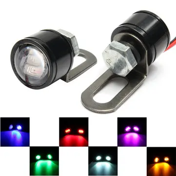 Par 12V Motorcykel Spejlmonteret Øje LED Blinkende Baglys Backup DRL Lamper