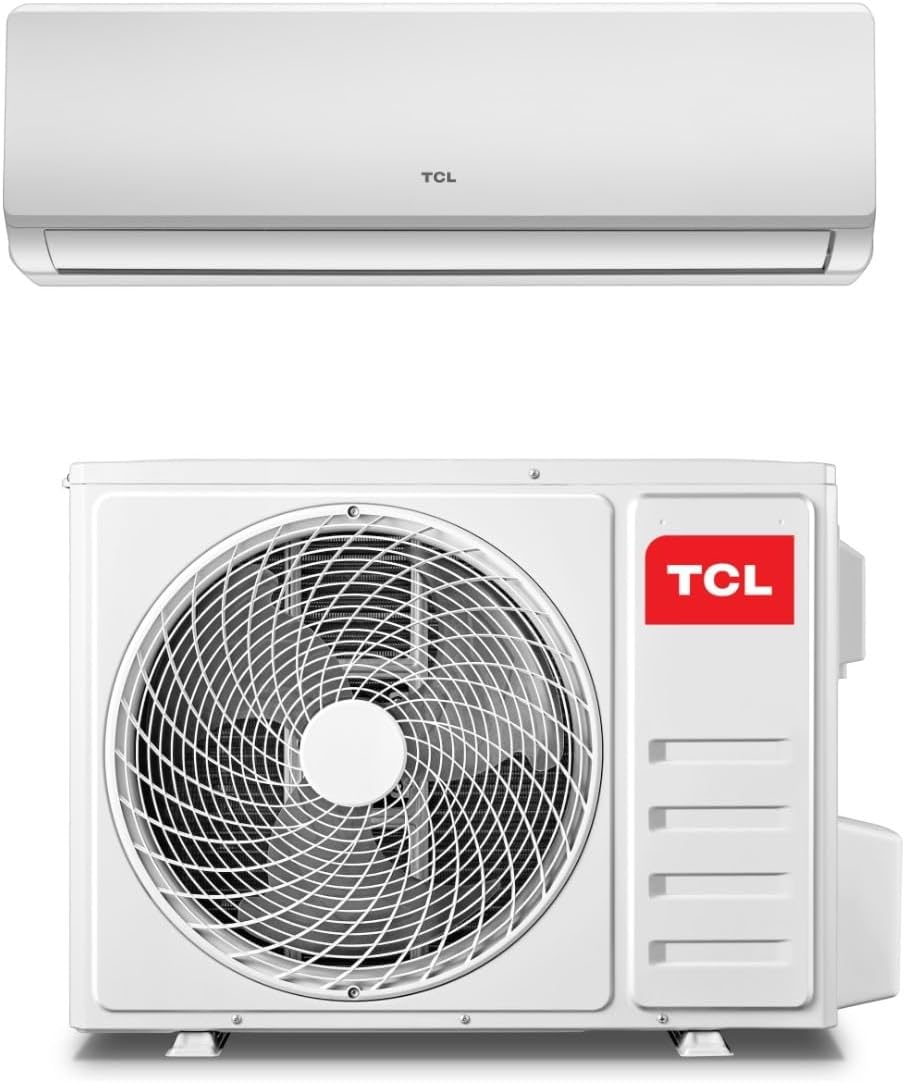 TCL 12000 BTU Wall Split Air Conditioner TAC-12CSA/XA41, Rotary Compressor AC, T3 Tropical, R410A Gas, Fast Cooling, Gold Fin, 4 Way Airflow, Sleep Mode