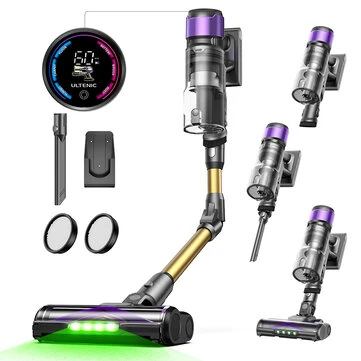 [EU Direct] Ultenic U20 Kabelloser Handstaubsauger, 600W, 55.000Pa Saugkraft, 1,5L Staubbehälter, 60 Minuten Laufzeit, 65 cm flexibler Schlauch, 7-stufige Filtration, dynamisches interaktives Display